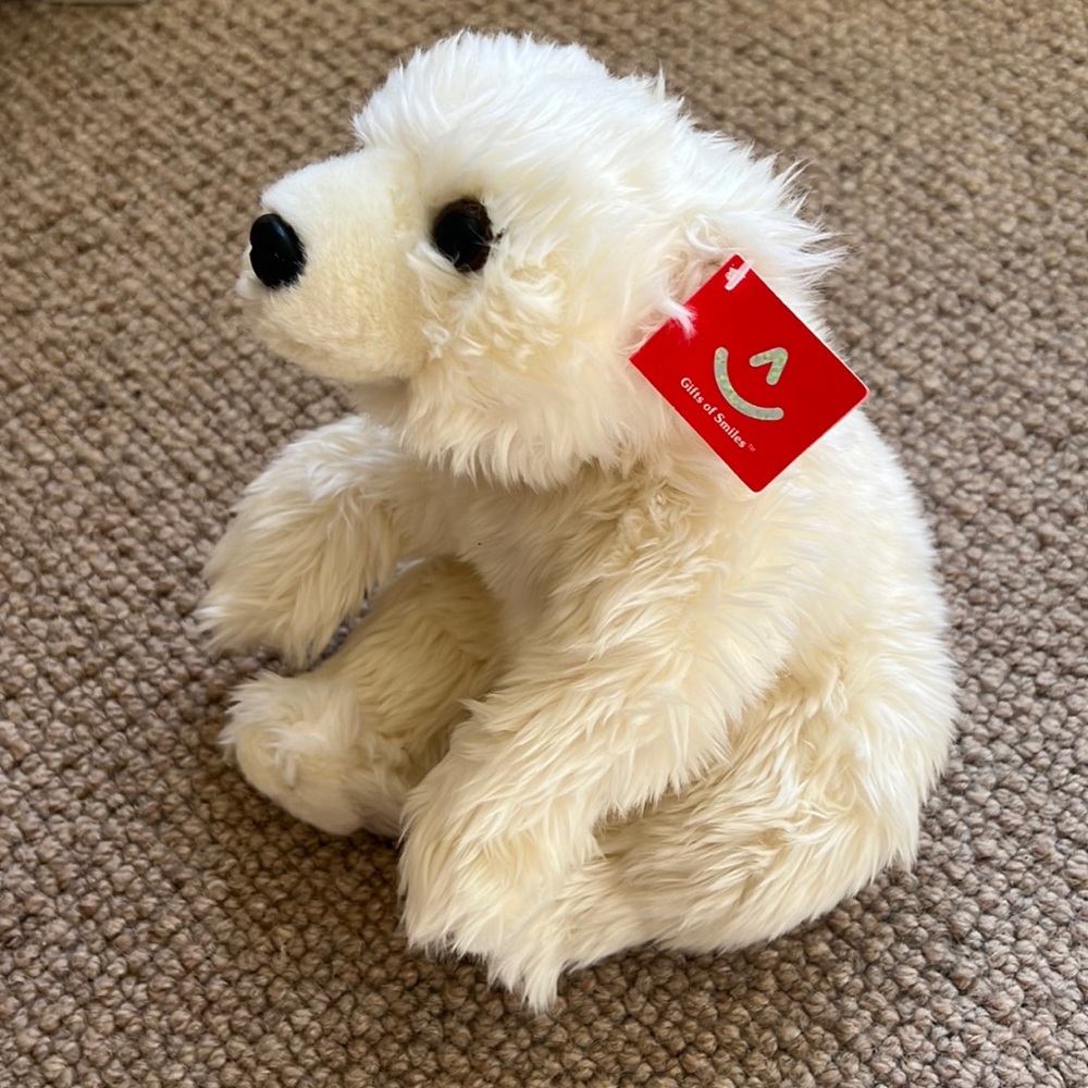 White polar bear stuffed animal